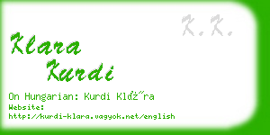 klara kurdi business card